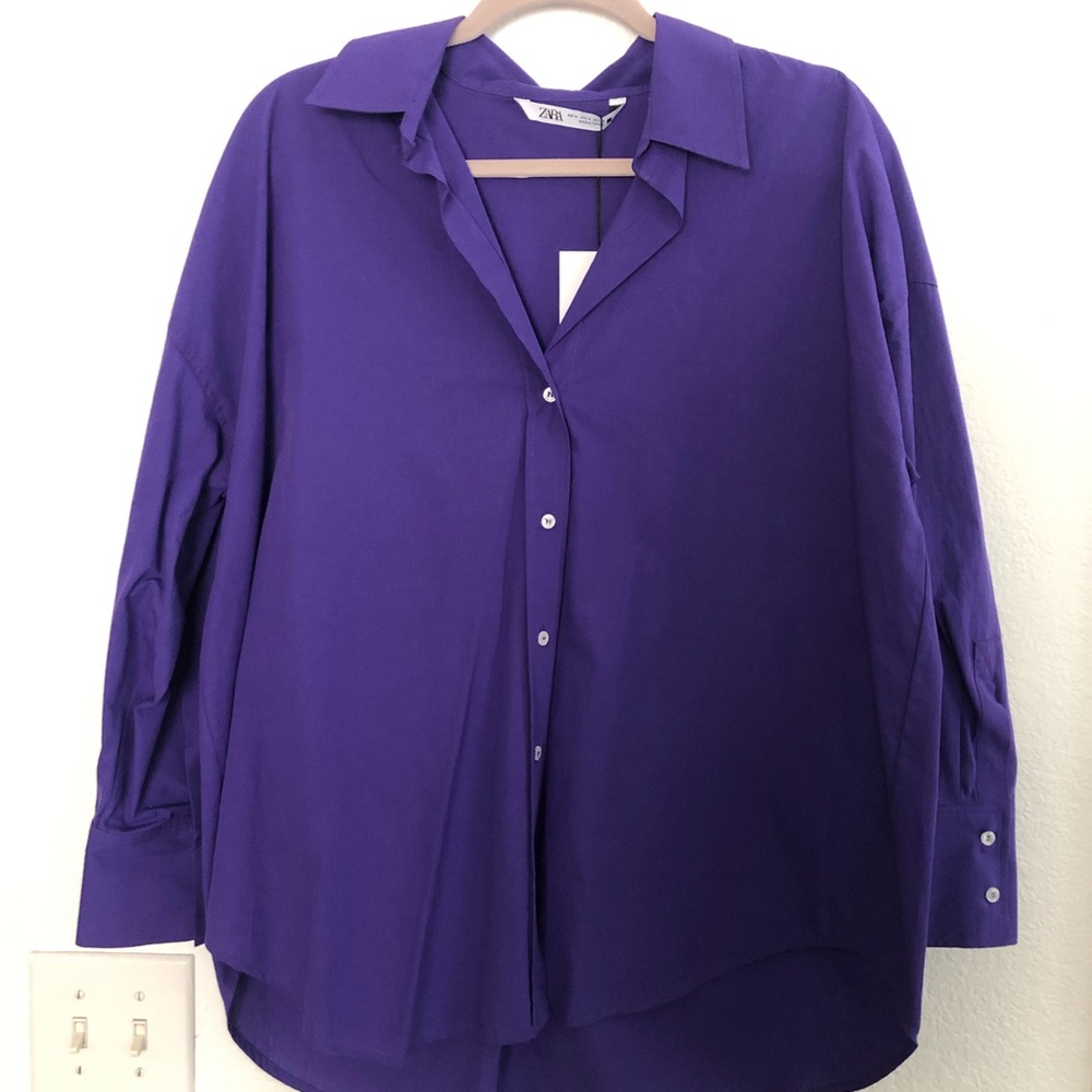Zara Purple button up top